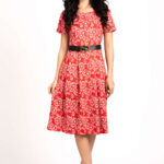 Short Sleeve Midi Dress