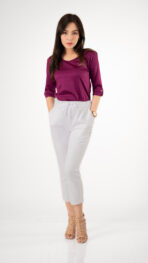 Cropped Slim-fit Pants (24KTC229)