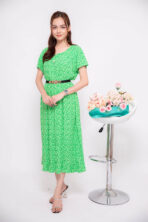 Short Sleeve Midi Dress - LooksWomen Dress