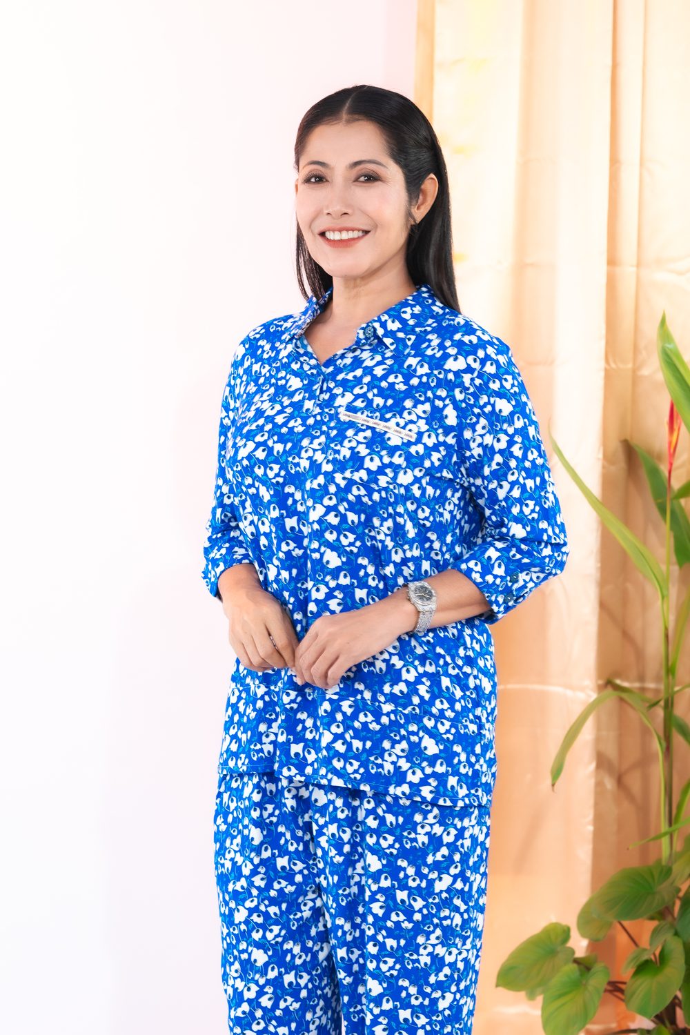 18kkl040-g37-blue-1.jpg Short Sleeve + Long Pants (18KKL040-G37) - Image 1